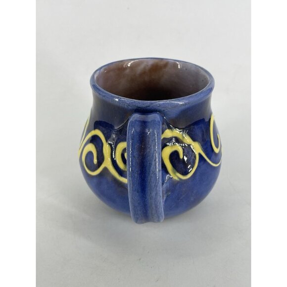 Earthworks Studio Pottery Barbados Decorative Art Handmade Painted Coffee Mug - Picture 4 of 8